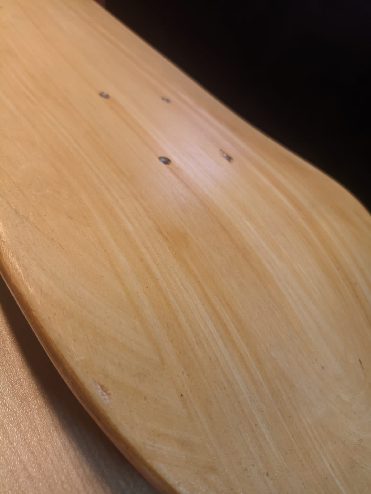 Most blank skateboard decks come between the size of 7.5 and 9 inches.