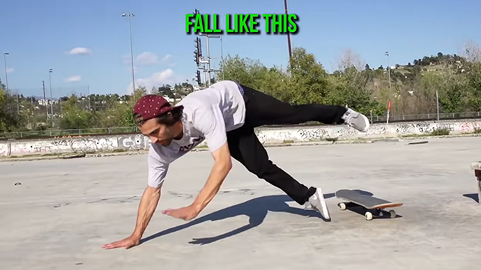 How Do You Fall When Learning Skateboard