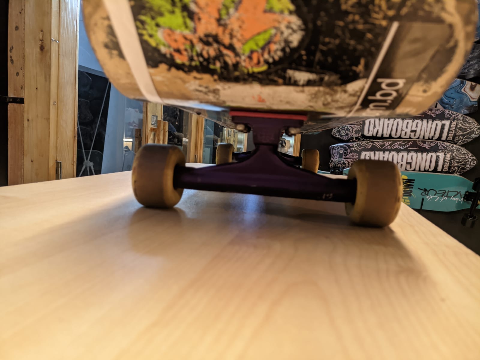 Down side of Kyle's old skateboard