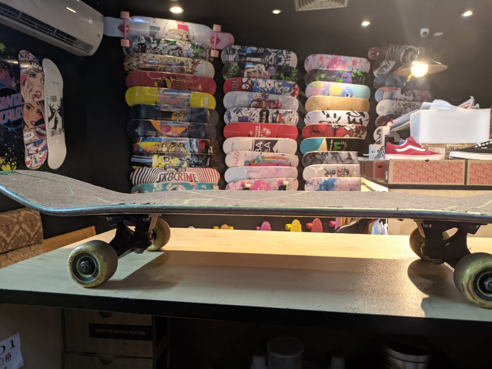 Another view of Kyle's old skateboard